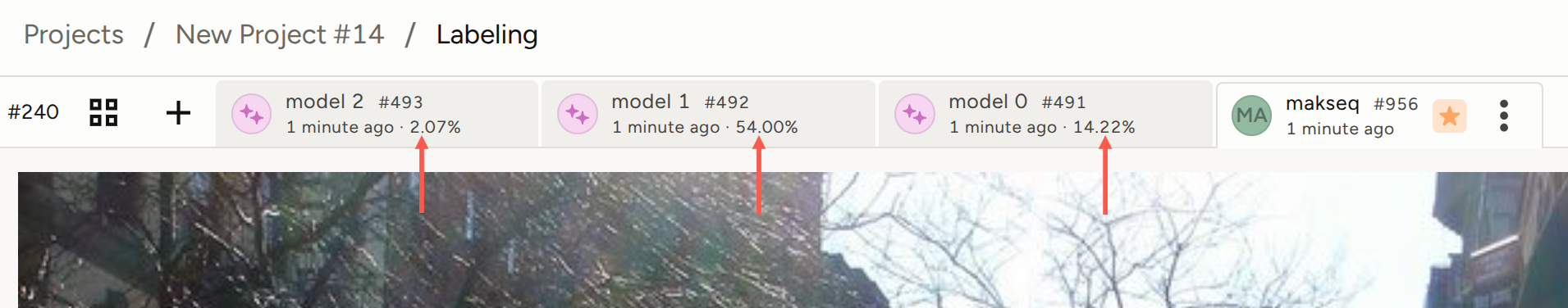 Screenshot of scores